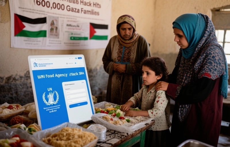 Visual representation of UN Food Agency Hack Hits 600,000 Gaza Families