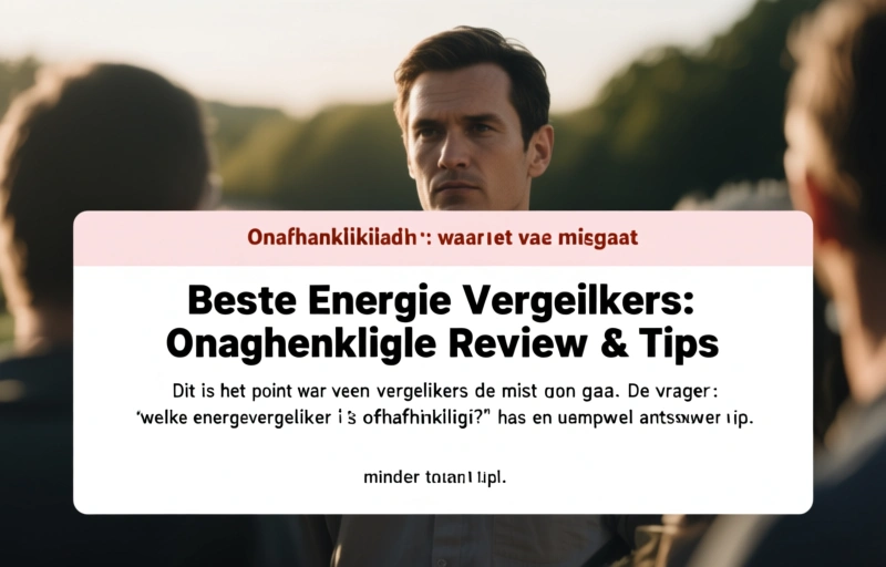 Visuele weergave van Beste Energie Vergelijkers