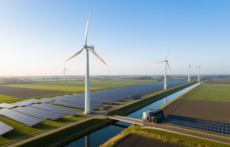 Visuele weergave van Waarom windenergie op land vastloopt in 2025