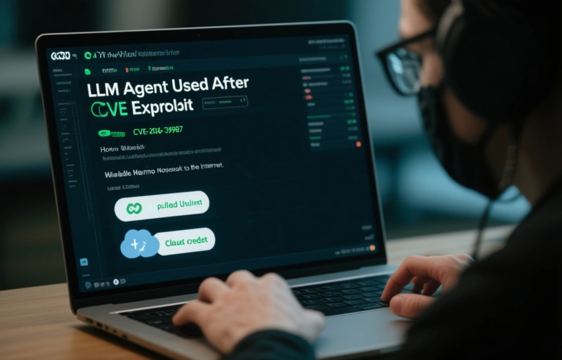Visual representation of LLM Agent Used After Marimo CVE Exploit