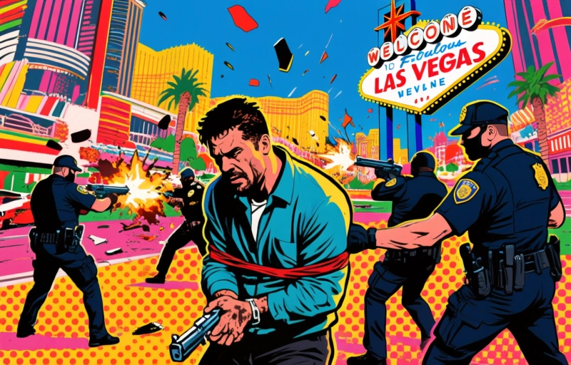 Detenido tras tiroteo en el Strip de Las Vegas
