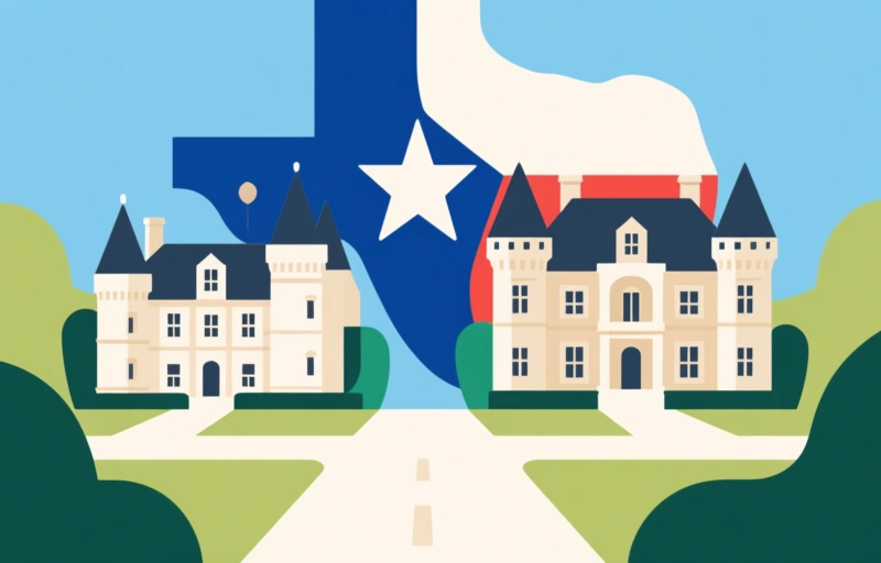 Two French Chateau Estates on One Texas Street