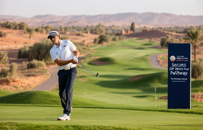 Visual representation of Chris Wood Wins MENA Golf Tour, Secures DP World Tour Pathway