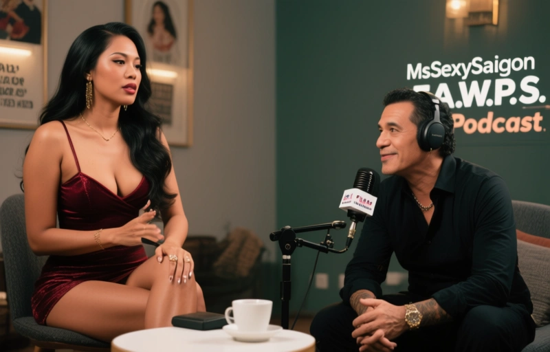 Visual representation of MsSexySaigon Talks on F.A.W.P.S. Podcast