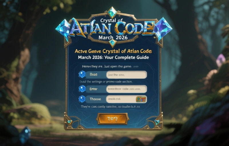 Visual representation of Crystal of Atlan Codes March 2026