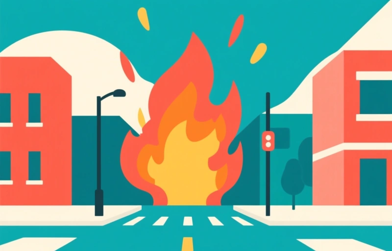 Gaslek veroorzaakt explosie en grote brand op Amherst Street