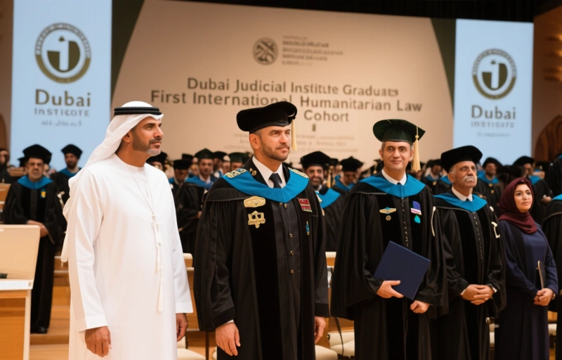 Visual representation of Dubai Judicial Institute Graduates First International Humanitarian Law Cohort
