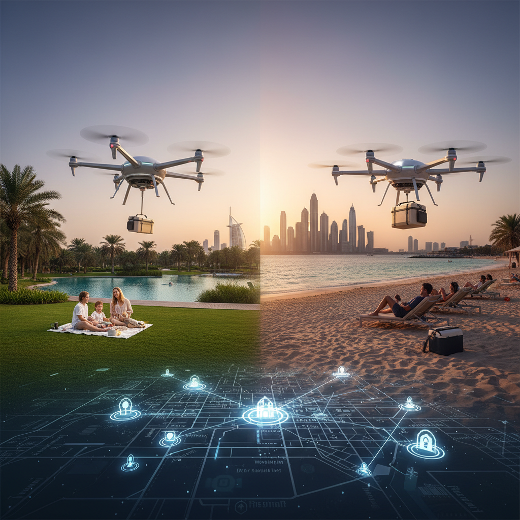 Dubai Parks and Beaches Get Drone Delivery