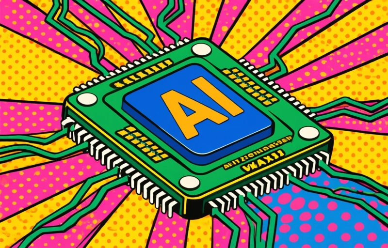 Visuele weergave van AI-chips
