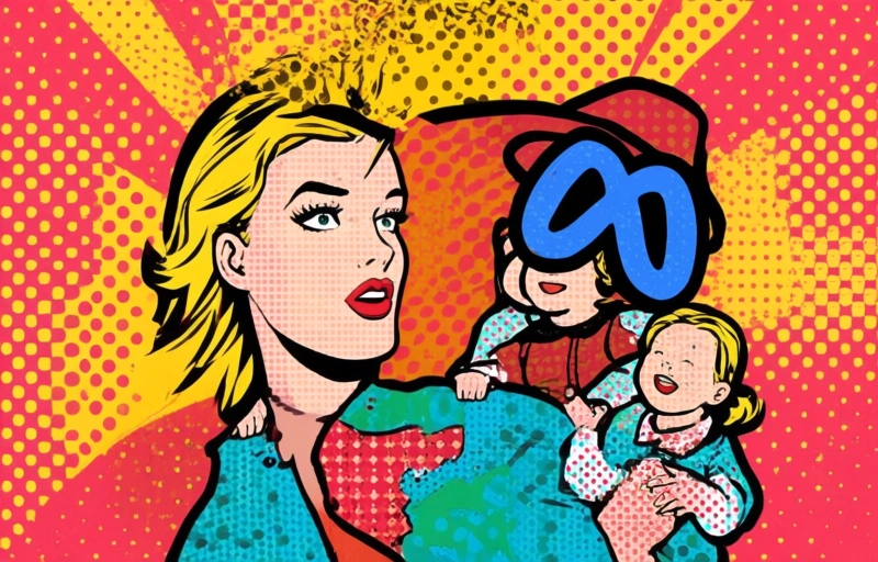 Visuele weergave van Meta waarschuwt ouders