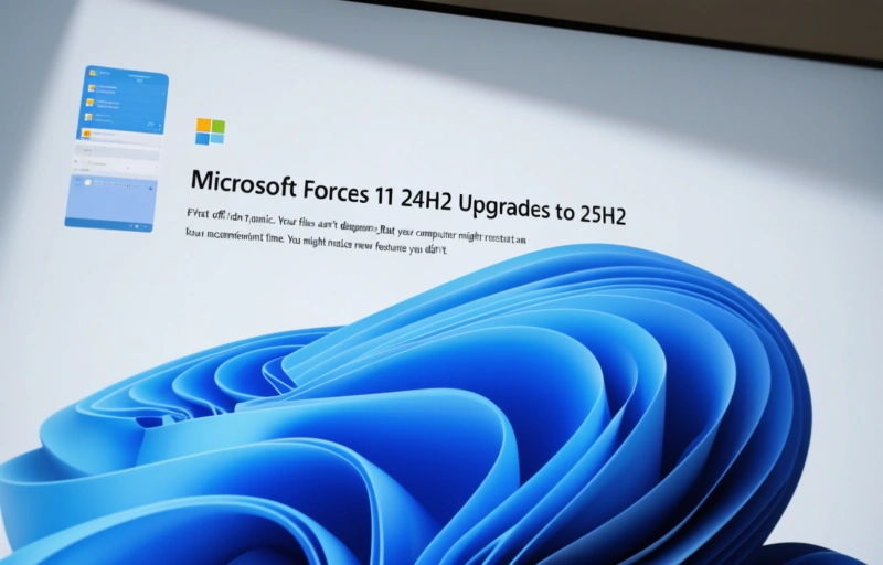Visual representation of Microsoft Forces Windows 11 24H2 Upgrades to 25H2