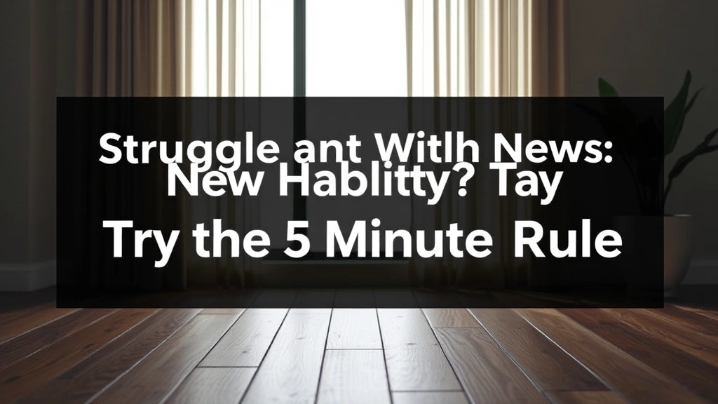 Struggling With New Habits? Try the 5-Minute Rule