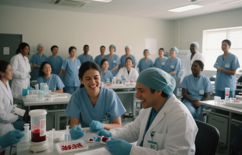 80 Healthcare Workers Complete Blood Test Training