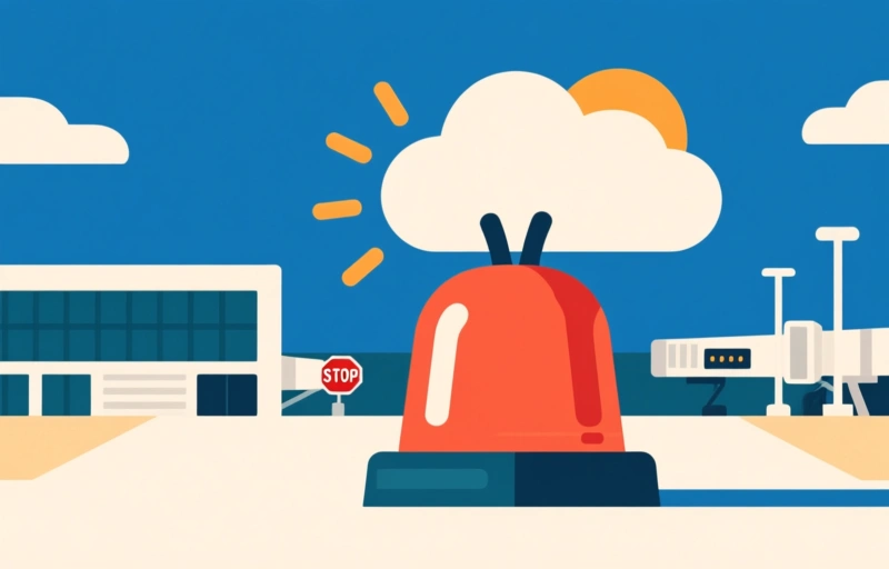 Koud weer veroorzaakt brandalarm en grondstop op Orlando Airport