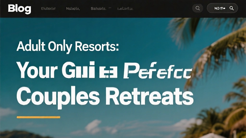 Adult Only Resorts: Your Guide to Perfect Couples Retreats