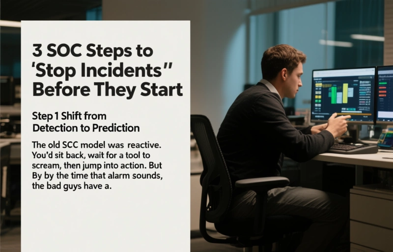 Visual representation of 3 SOC Steps to Stop Incidents Before They Start