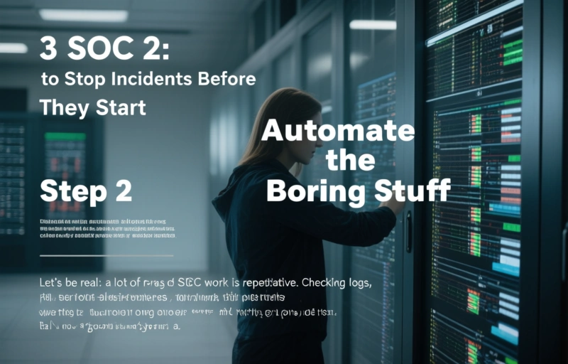 Visual representation of 3 SOC Steps to Stop Incidents Before They Start