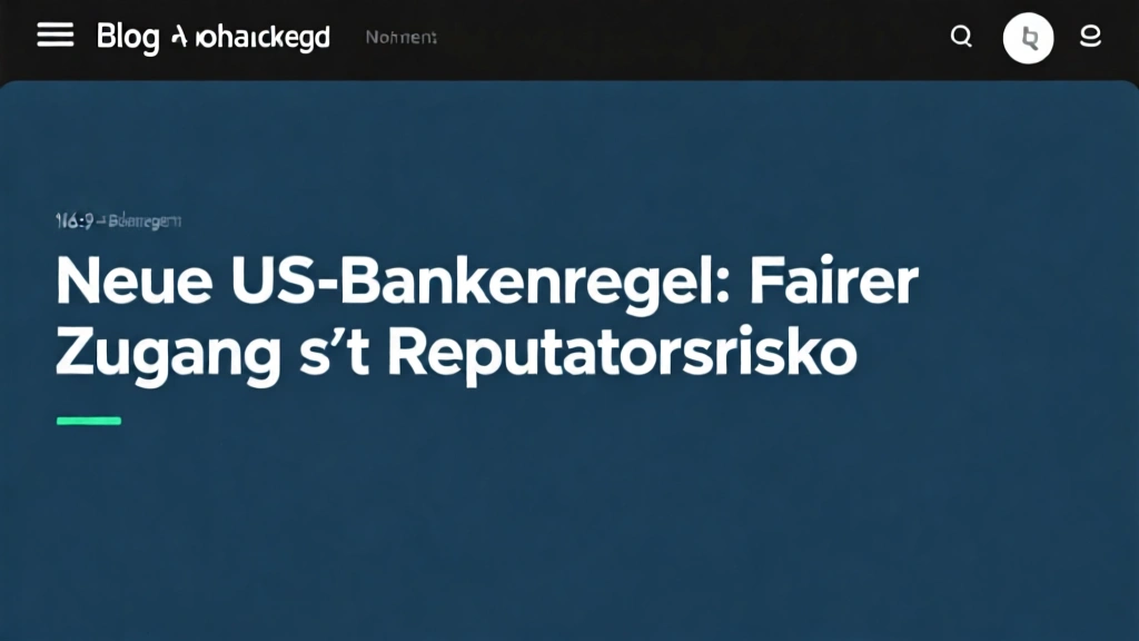 Neue US-Bankenregel: Fairer Zugang statt Reputationsrisiko