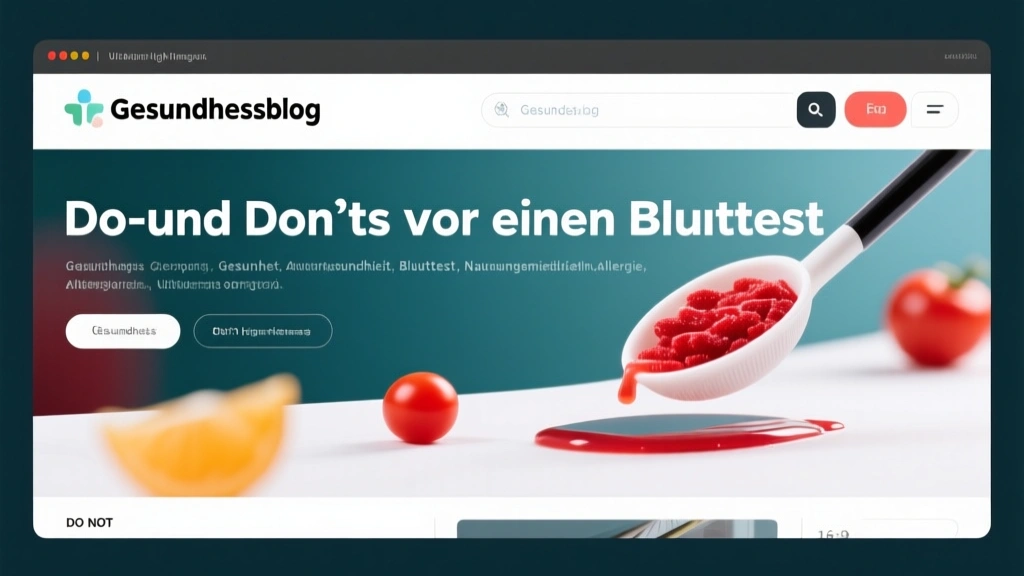 Do- und Don’ts vor einem Bluttest
