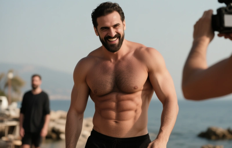 Heißer Daddy-Hunk Tasos Pappas Petridis – verführerisch und muskulös