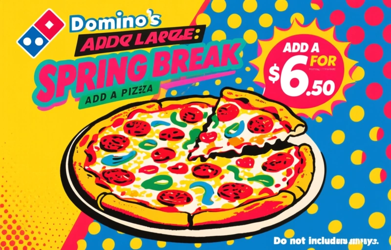 Domino's Spring Break Deal: Add a Large Pizza for $6.50