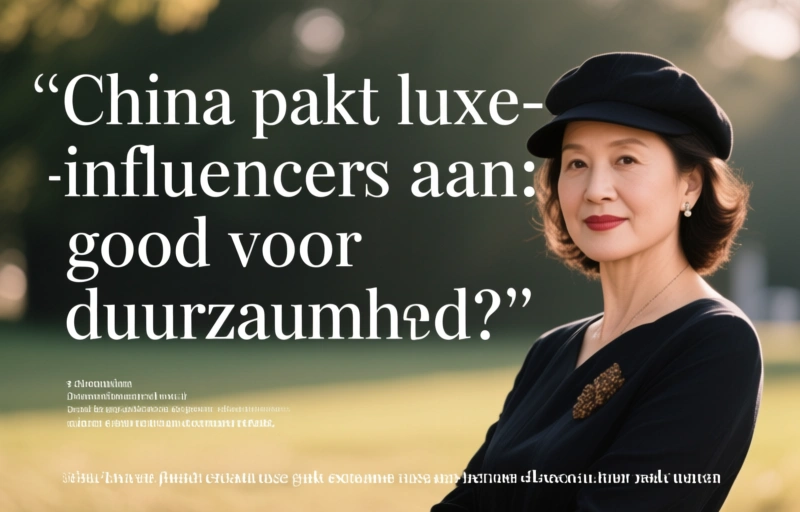 Visuele weergave van China pakt luxe-influencers aan