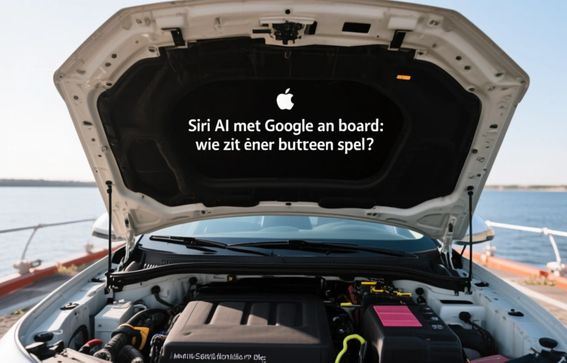 Visuele weergave van Siri AI met Google aan boord