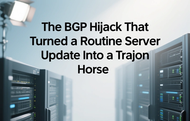 Visual representation of The BGP Hijack That Turned a Routine Server Update Into a Trojan Horse