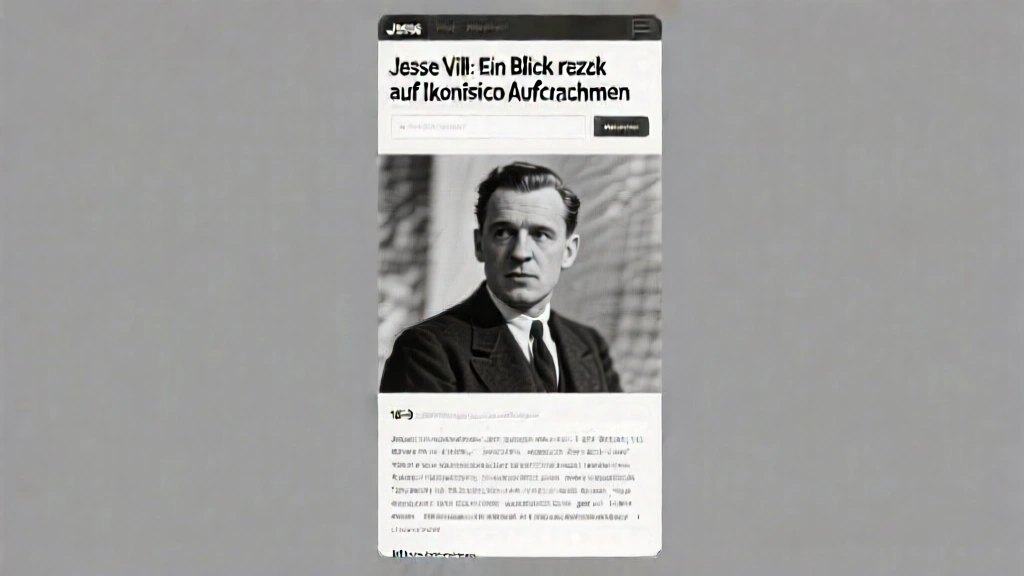 Jesse Vill: Ein Blick zurĂĽck auf ikonische Aufnahmen