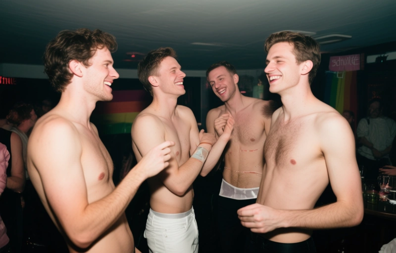 Schwule Sexparty: Spencer, Miles & Cox ficken White, Todd & Rush