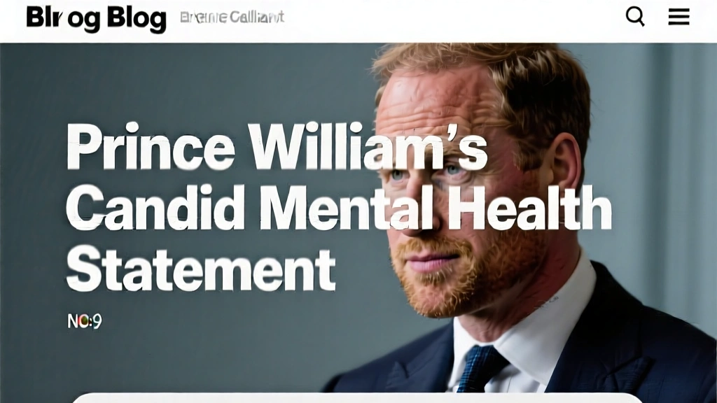 Prince William's Candid Mental Health Statement