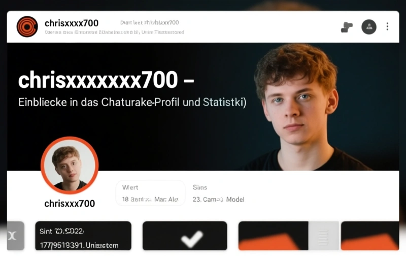 Visuelle Darstellung von chrisxxx700 – Einblicke in das Chaturbate-Profil und Statistiken