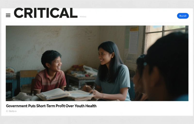 Government Puts Short-Term Profit Over Youth Health