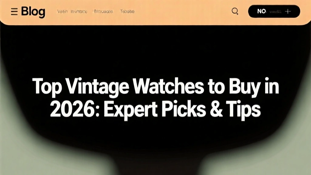 Top Vintage Watches to Buy in 2026: Expert Picks & Tips