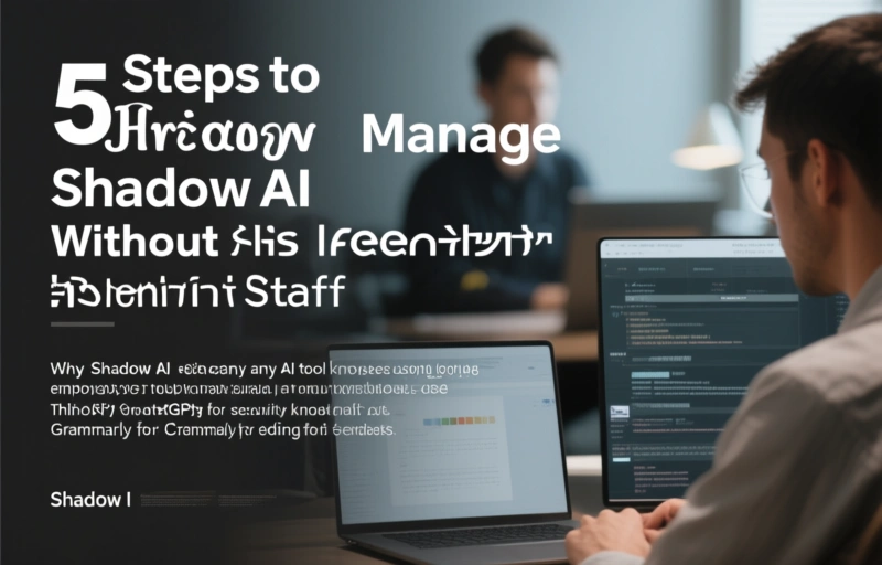 Visual representation of 5 Steps to Manage Shadow AI Without Slowing Staff