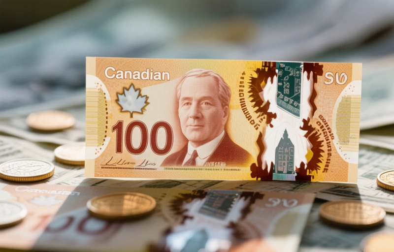 Visual representation of Canadian Dollar Gains