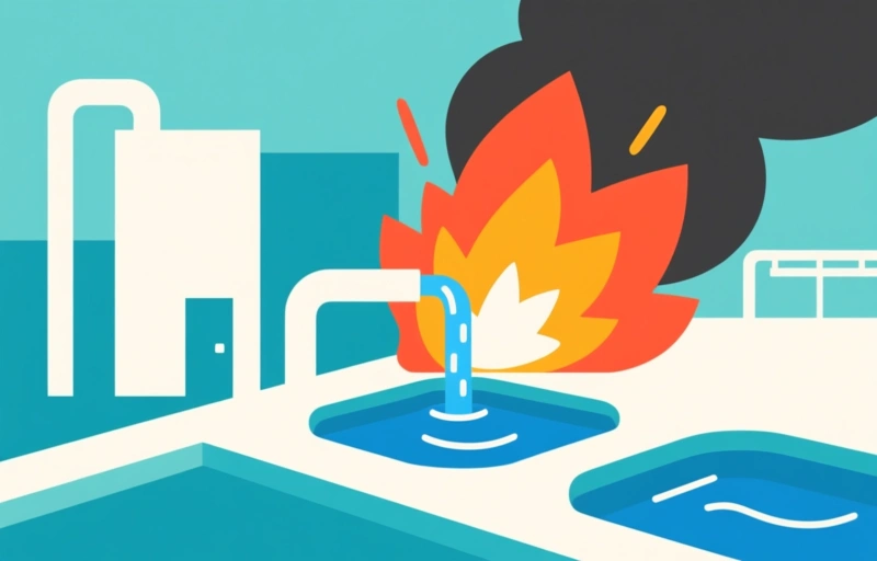 Explosie en brand bij waterzuiveringsinstallatie Wilmington