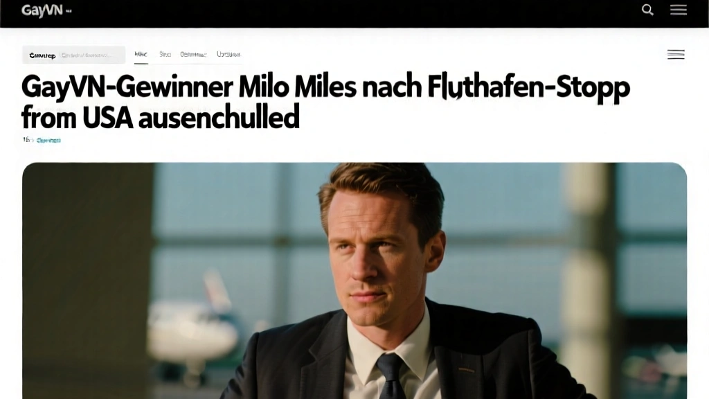 GayVN-Gewinner Milo Miles nach Flughafen-Stopp von USA ausgeschlossen