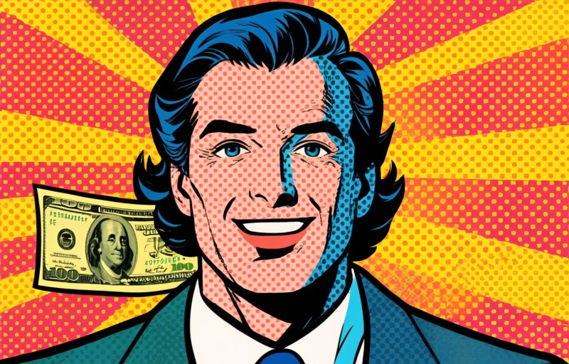 Visuele weergave van Dollar overgewaardeerd