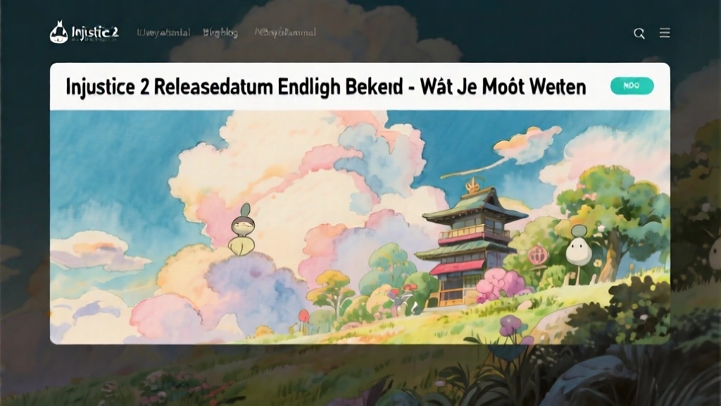 Injustice 2 Releasedatum Eindelijk Bekend - Wat Je Moet Weten