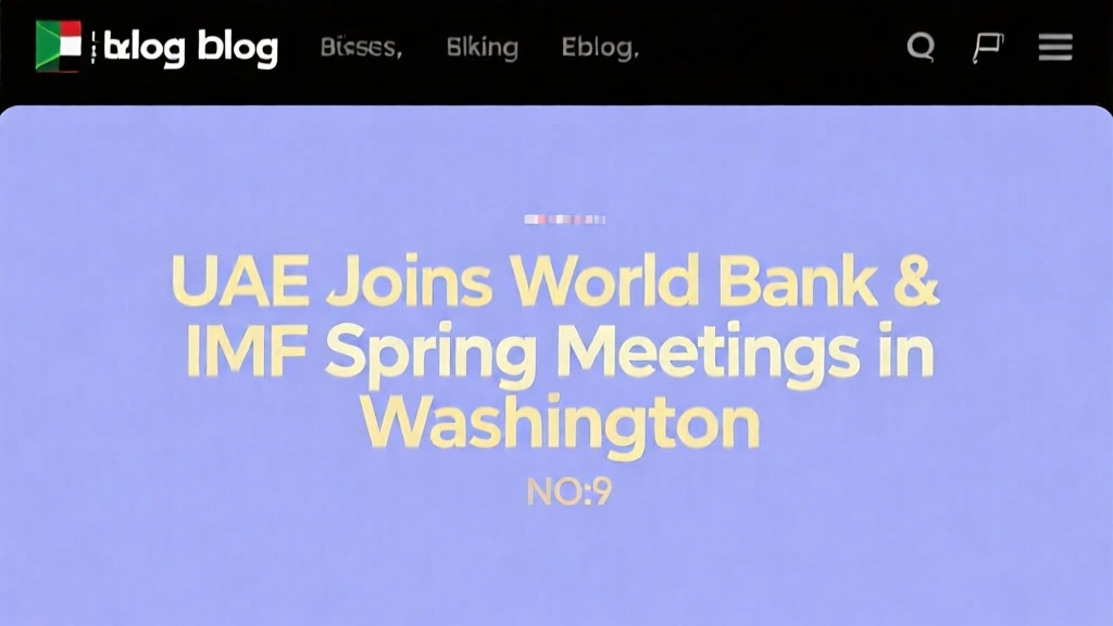 UAE Joins World Bank & IMF Spring Meetings in Washington
