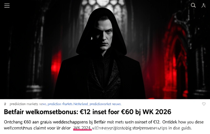 Betfair welkomstbonus: €12 inzet voor €60 bij WK 2026