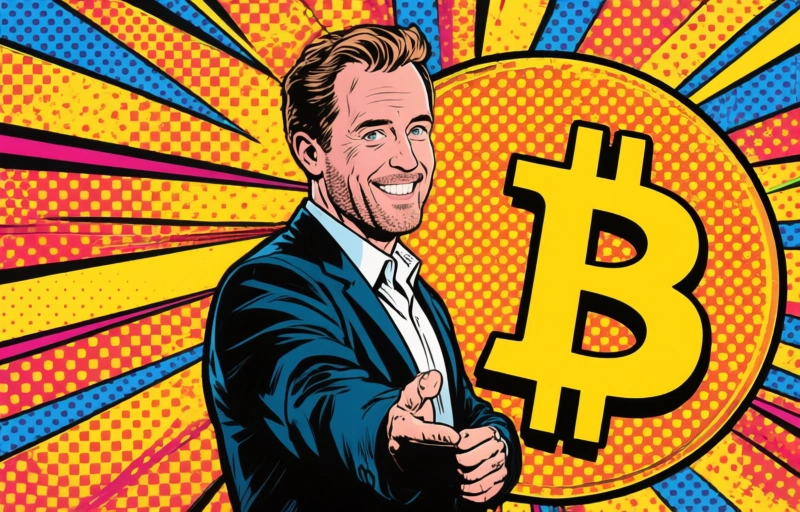 Visuele weergave van Michael Saylor rapt over bitcoin-aankopen via aandelenverkoop