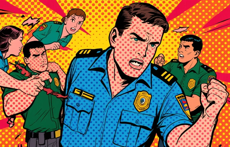 Representaci贸n visual de Agente de Las Vegas detenido por lista de objetivos para vengar a su hermano