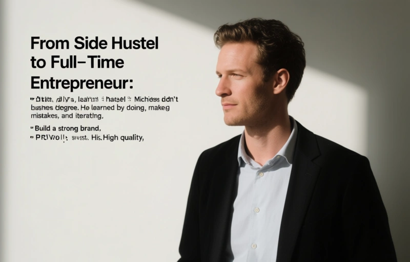 Visual representation of From Side Hustle to Full-Time Entrepreneur