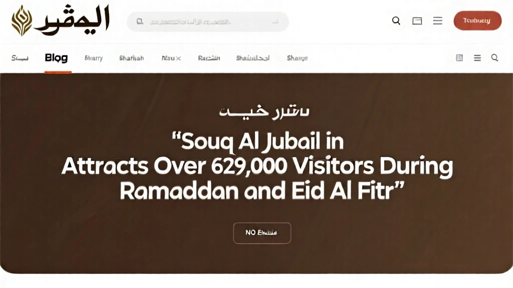 Souq Al Jubail Draws 629K Visitors During Ramadan Festivities