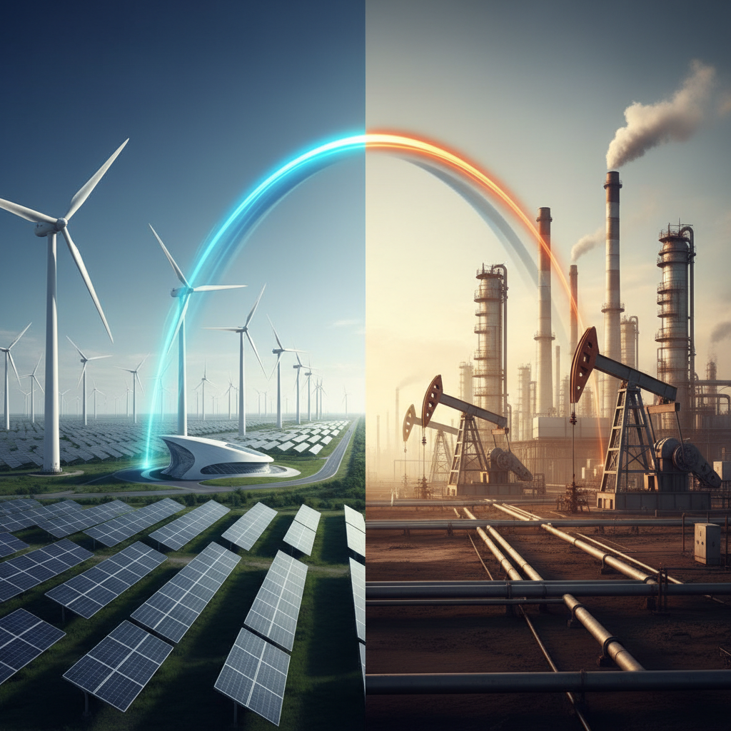 Duurzame energie-investeringen verdubbelen bijna fossiel