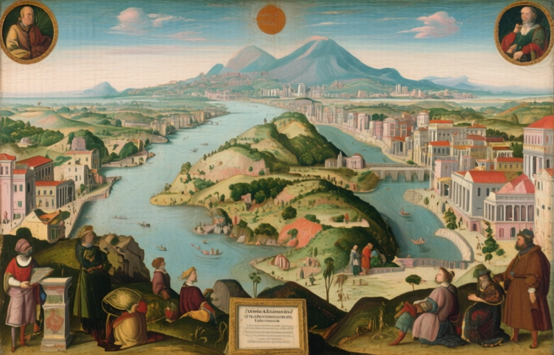 Visual representation of Decoding Jan van Stinemolen's 1582 Naples Panorama