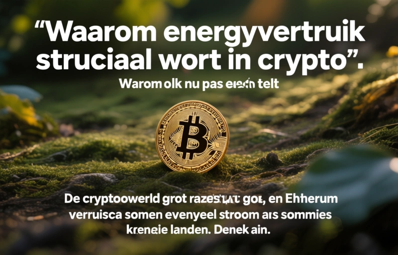 Visuele weergave van Waarom energieverbruik cruciaal wordt in crypto