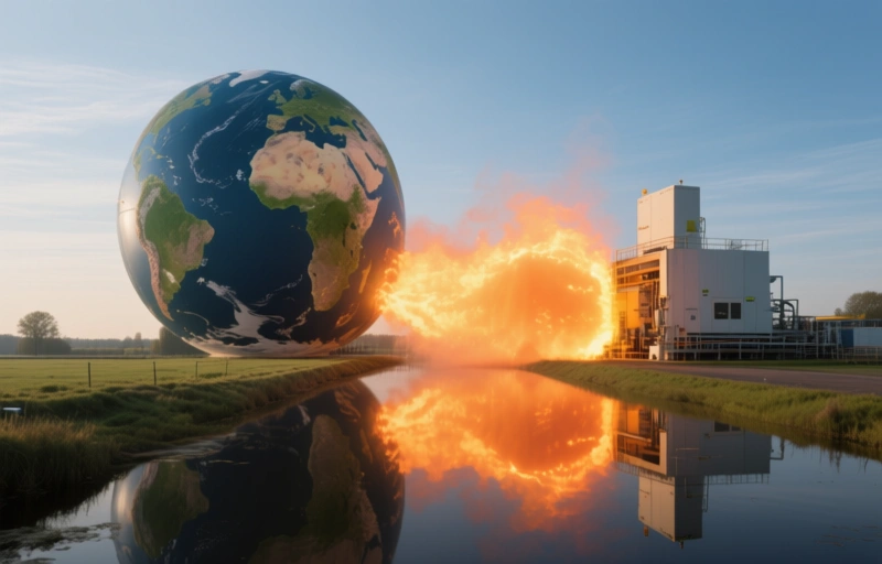 Visuele weergave van Aarde uit balans